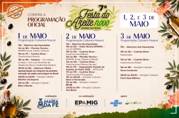 Maria da Fé apresenta programação oficial da 7ª Festa do Azeite Novo