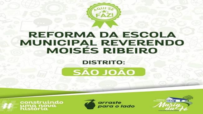 REFORMA DA ESCOLA MUNICIPAL REVERENDO MOISÉS RIBEIRO