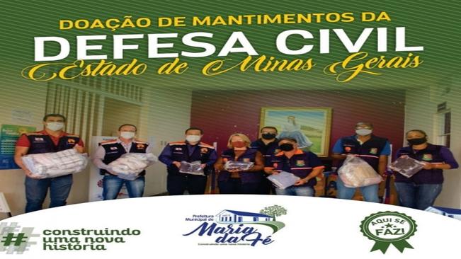 DOAÇÃO DE MANTIMENTOS DA DEFESA CIVIL DO ESTADO DE MINAS GERAIS